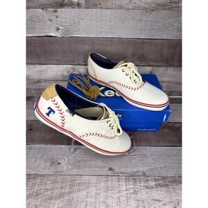 Keds Baseball Softball Sneakers Shoes Rangers White 6.5 M NIB Travel Ball Gift